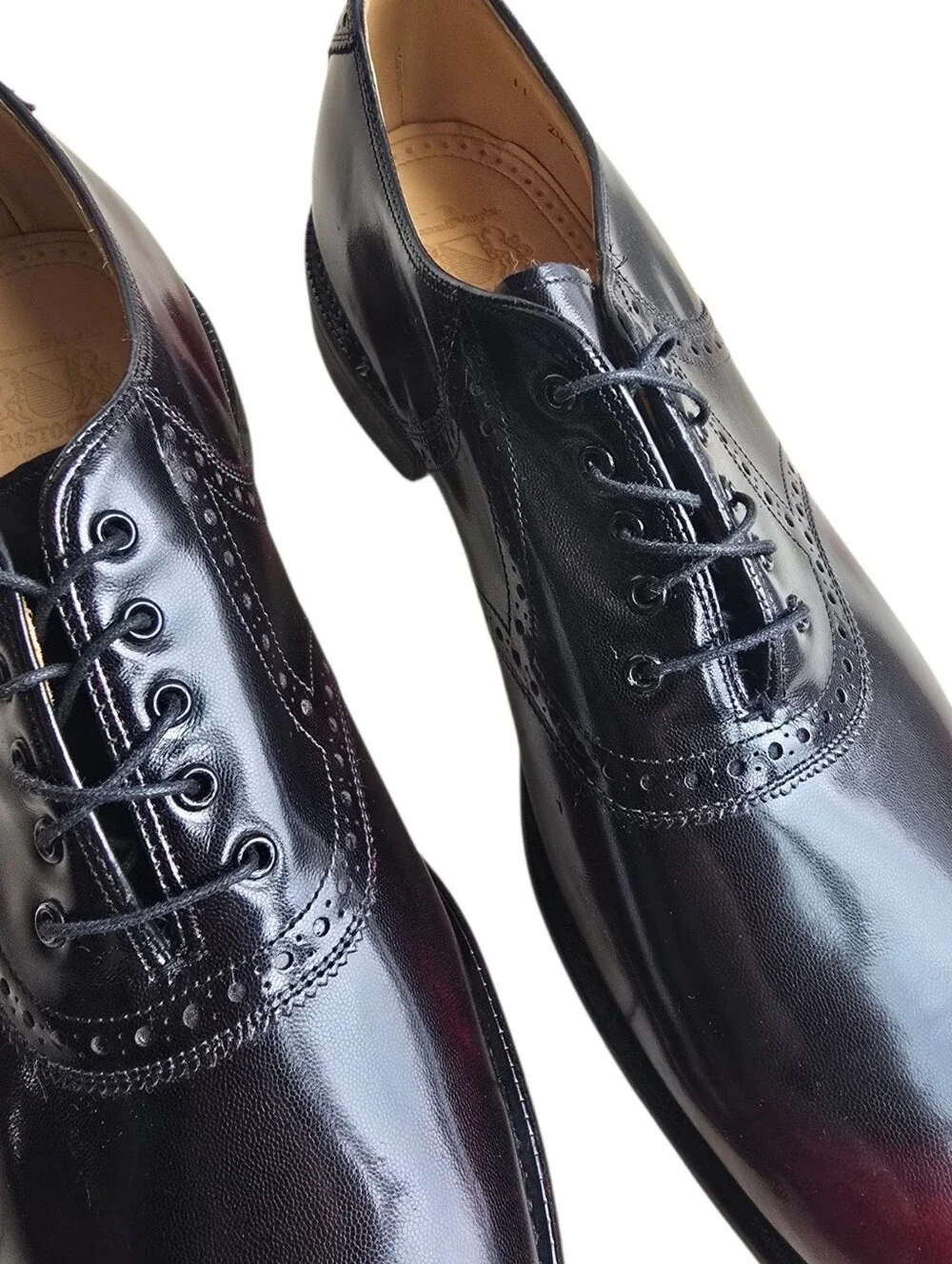 NEW Vintage Johnston & Murphy Aristocraft Burgundy/Black Leather Saddle Oxfords
